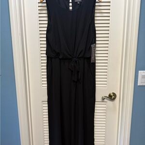 Luxology Black Sleeveless Jumpsuit